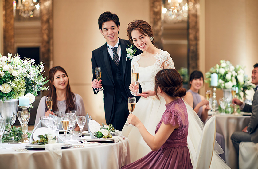 シェラトン都ホテル東京 ウエディングの披露宴会場醍醐風景