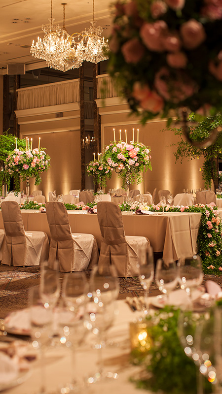 シェラトン都ホテル東京 ウエディングの披露宴会場醍醐風景
