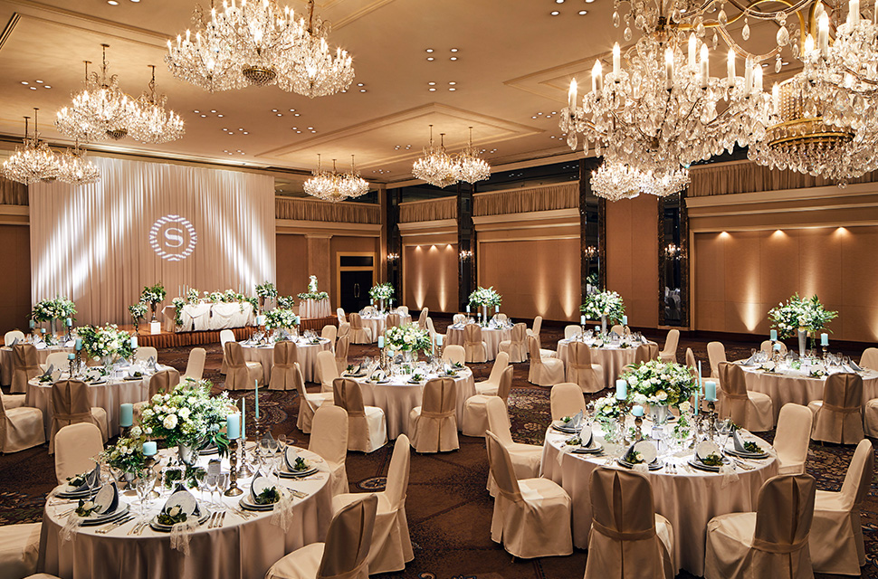 シェラトン都ホテル東京 ウエディングの披露宴会場醍醐風景