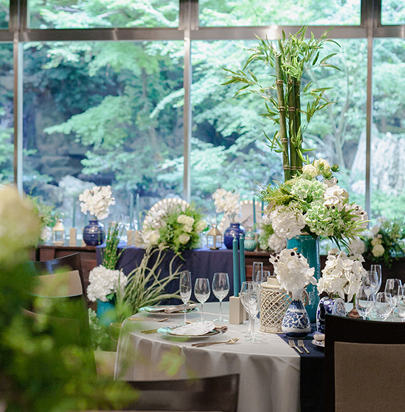 シェラトン都ホテル東京 ウエディングの披露宴会場マグノリア風景
